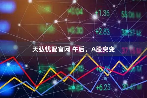 天弘忧配官网 午后，A股突变